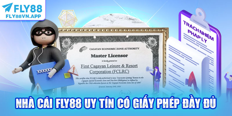 Nhà cái Fly88 uy tín có giấy phép đầy đủ